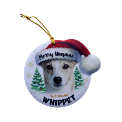 TSK Christmas Sentiment Plaque - Whippet