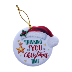 TSK Christmas Sentiment Plaque - Thinking Of You