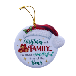 TSK Christmas Sentiment Plaque - Family Wonderful