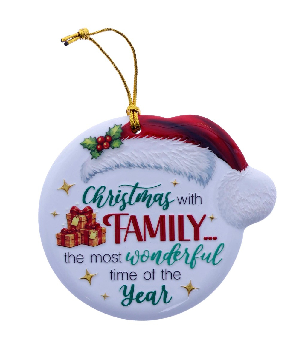TSK Christmas Sentiment Plaque - Family Wonderful