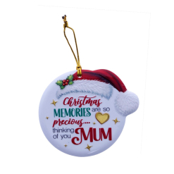 TSK Christmas Sentiment Plaque - Mum Memories