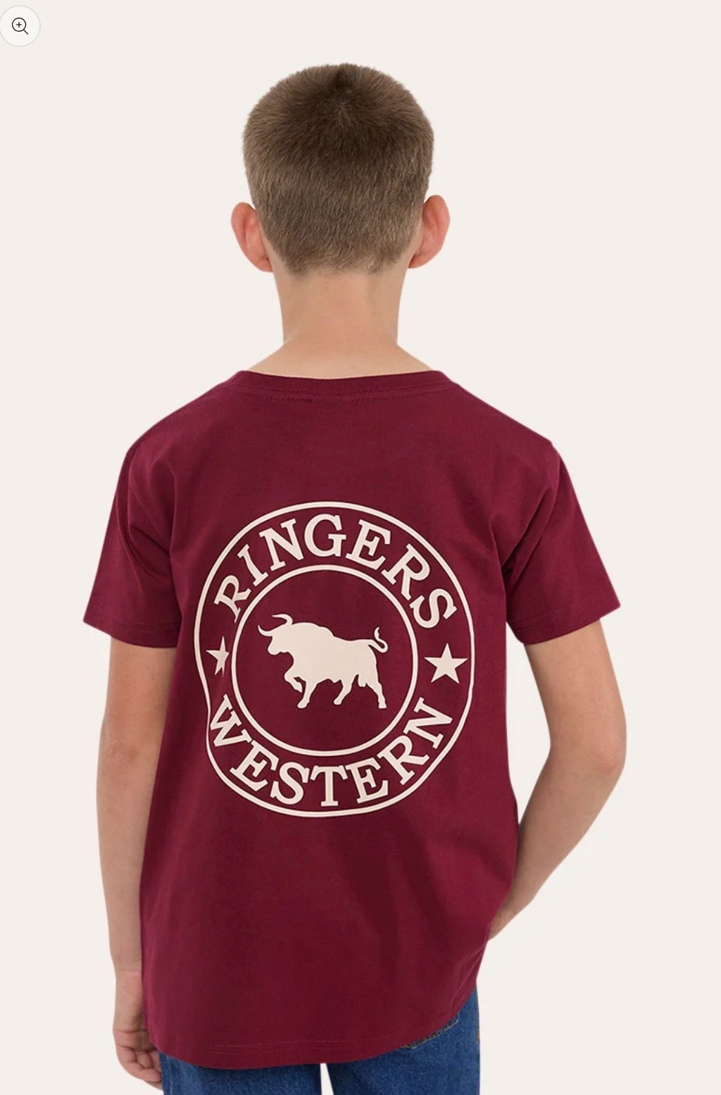 Signature Bull Kids Classic T-Shirt - Plum / Beige
