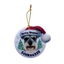 TSK Christmas Sentiment Plaque - Schnauzer