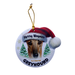 TSK Christmas Sentiment Plaque - Greyhound