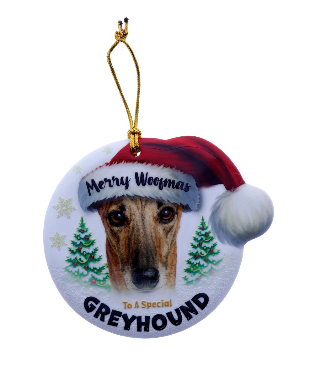 TSK Christmas Sentiment Plaque - Greyhound