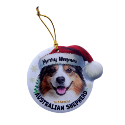TSK Christmas Sentiment Plaque - Australian Shepherd