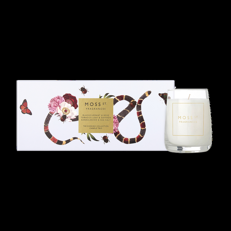 MOSS ST. The Evening Collection Mini Candle Trio