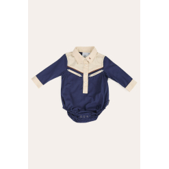 Dusty Babies Western Romper - Washed Navy