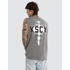 England Dual Curved Tee - Glacier Grey