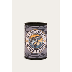 Buckin Barra Stubby Cooler - Black Camo