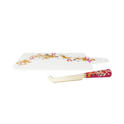 MW White Christmas 2026 Cheese Paddle & Knife Set Gift Boxed
