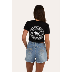 Signature Bull Womens Classic Fit T-Shirt - Black / White
