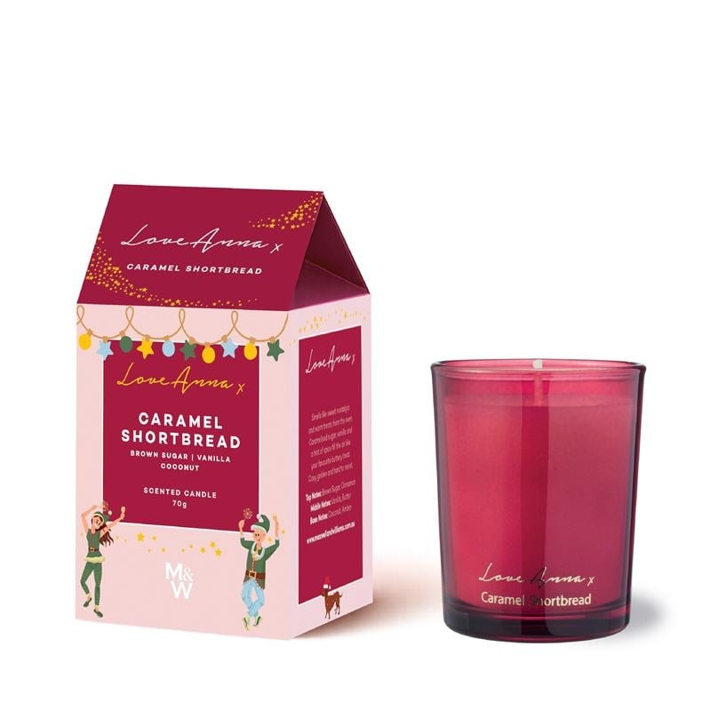 Love Anna X Jolly Folk Caramel Shortbread Fragrance Candle 70g House Gift Boxed