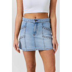 Once a Cowgirl Womens Mini Skirt - Vintage Light Blue
