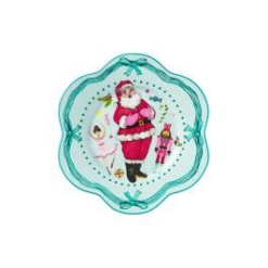 MW Fa la la Scallop Rim Plate 21.5cm Light Blue Gift Boxed