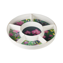 MW Tropical Twilight Melamine 7pc Divided Platter Set Gift Boxed