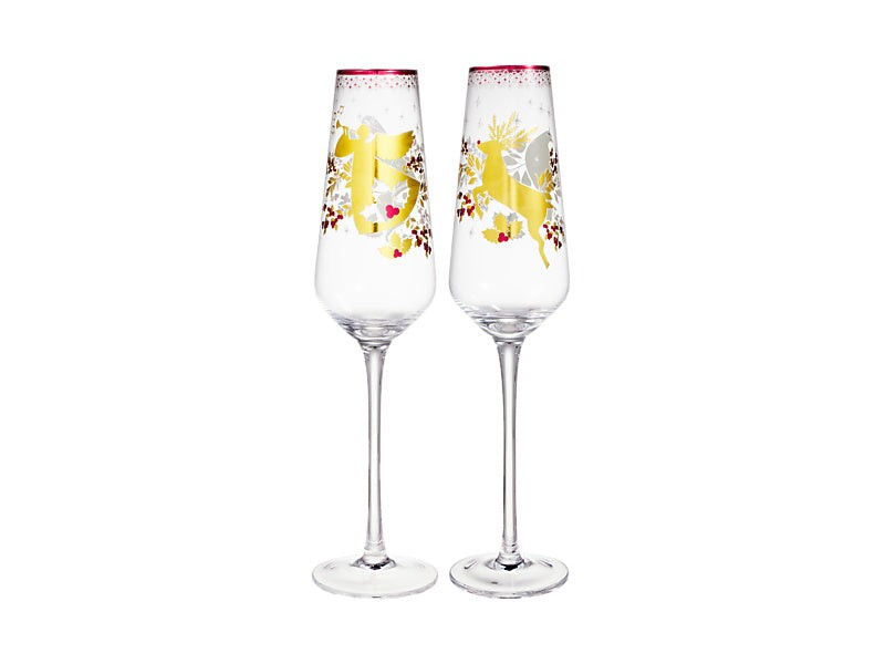 MW White Christmas 2026 Champagne Flute 240ML Set of 2 Assorted Gift Boxed