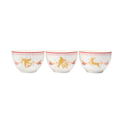 MW White Christmas 2026 Bowl 10x6cm Set of 3 Gift Boxed