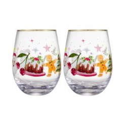 MW Fa la la Stemless Glass 550ML Set of 2 Gift Boxed