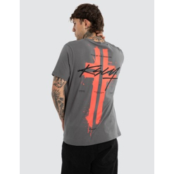 Trapped Dual Curved Tee - Iron
